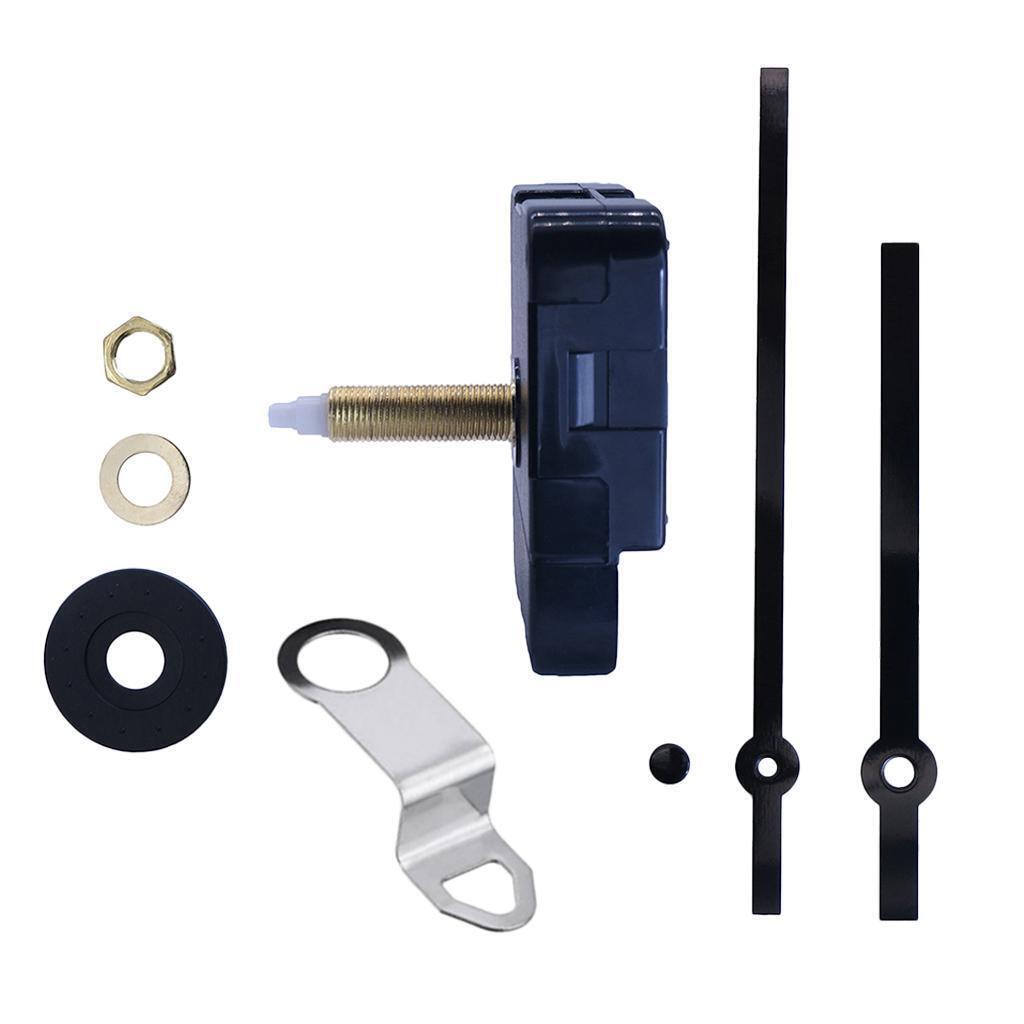 Black Quartz DIY  Clock Movement Mechanism Repair Accessories Kit