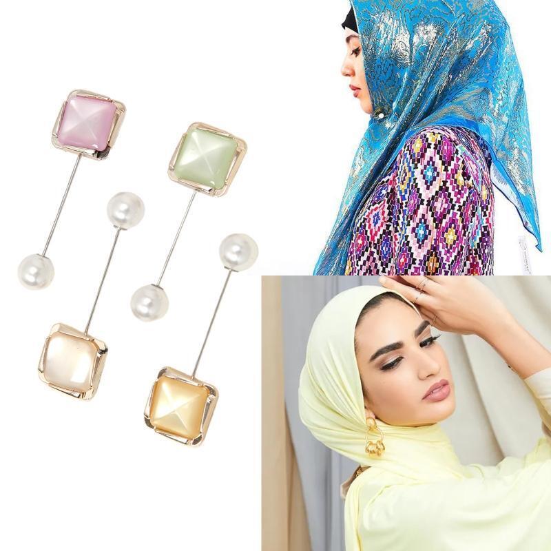 Fashion Scarf Clip Women Hijab Pins Alloy Safety Pins Girls Brooches Accessory