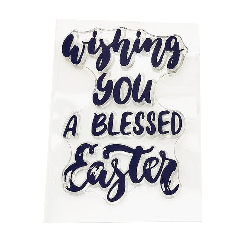 Wishing You a Blessed Easter Silicone Clear Stamp DIY Seal Scrapbook Embossing