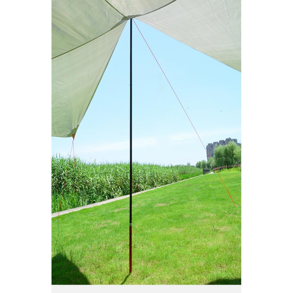 Portable Tarp Poles Tent Rods Beach Shelter Aluminum Alloy Outdoor Camping