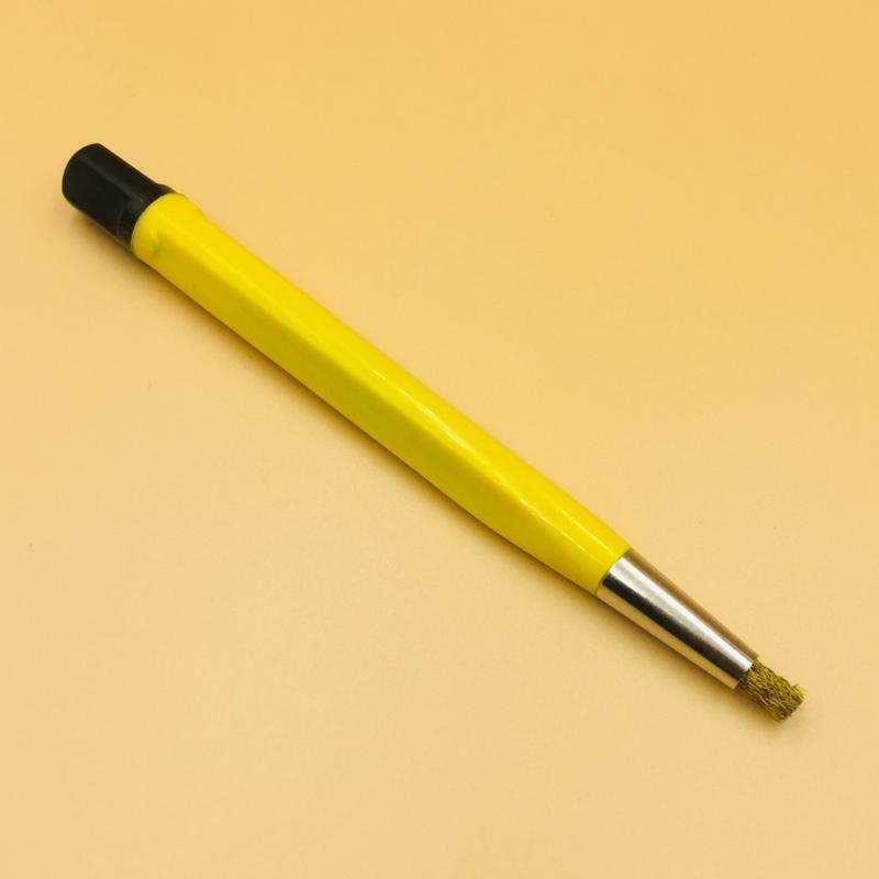 Portable Scratch Brush Pen Set Fiber-glass Steel Brass Nylon Pen Style Sanding