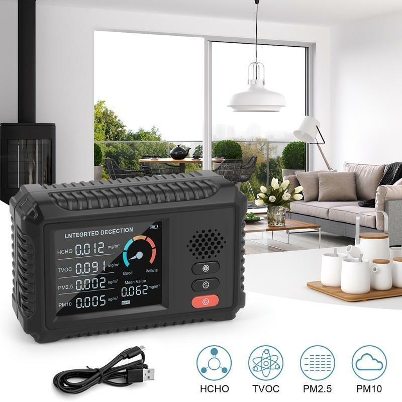 Multifunctional Air Gas Detector Formaldehyde HCHO TVOC PM2.5/PM10 Monitor