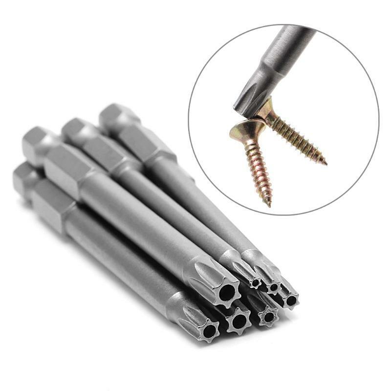 High Precision 7Pcs 75mm T8-T30 Magnetic Torx Screwdriver Bit 1/4 Inch Hex Shank
