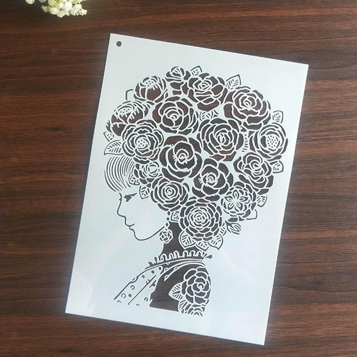 12 Pieces Mandala Stencil Reusable Painting Template for  Fabric