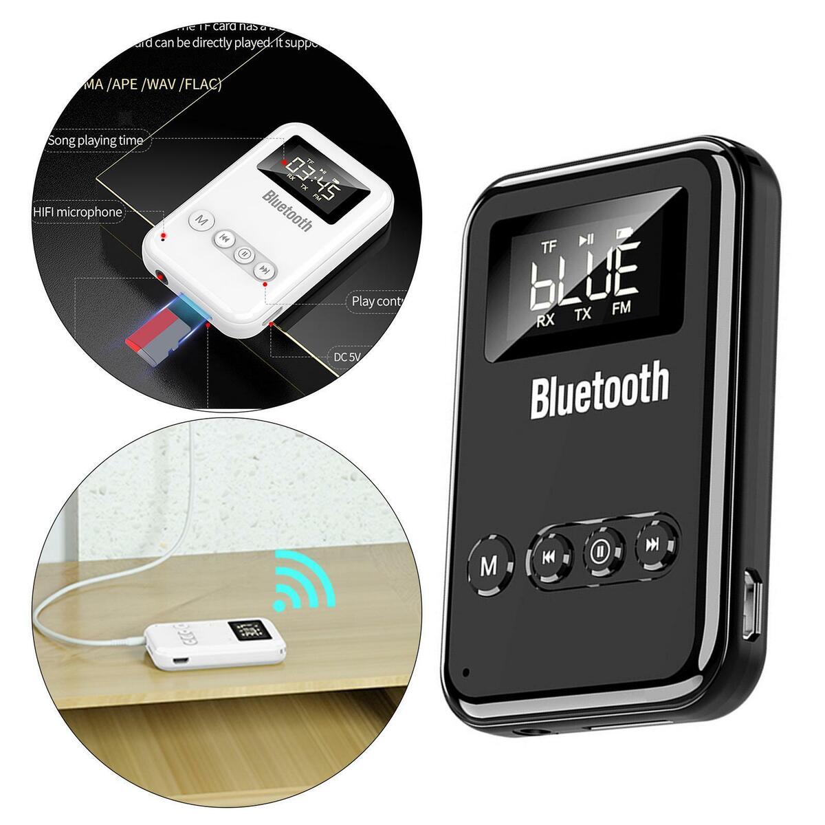 5.0 Adapter Transmitter Receiver for  FM 300mAh LED Screen
