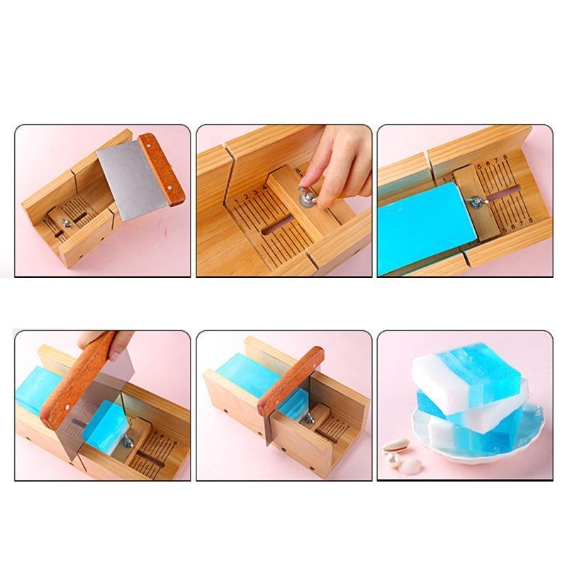 Practical Sharp Soap Cutter Wooden Box Creative Soaps Candles Loaf Cutter Mold