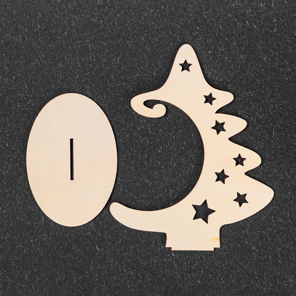 Wooden Star Wood Slices with Stand Christmas Tree Crafts Christmas Ornaments