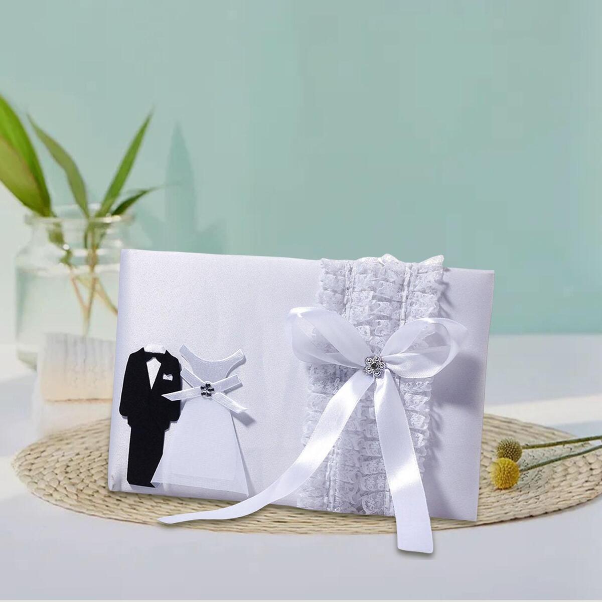 Wedding Guest Book Bowknots Guest Sign Book Guest Registry for Party Wedding