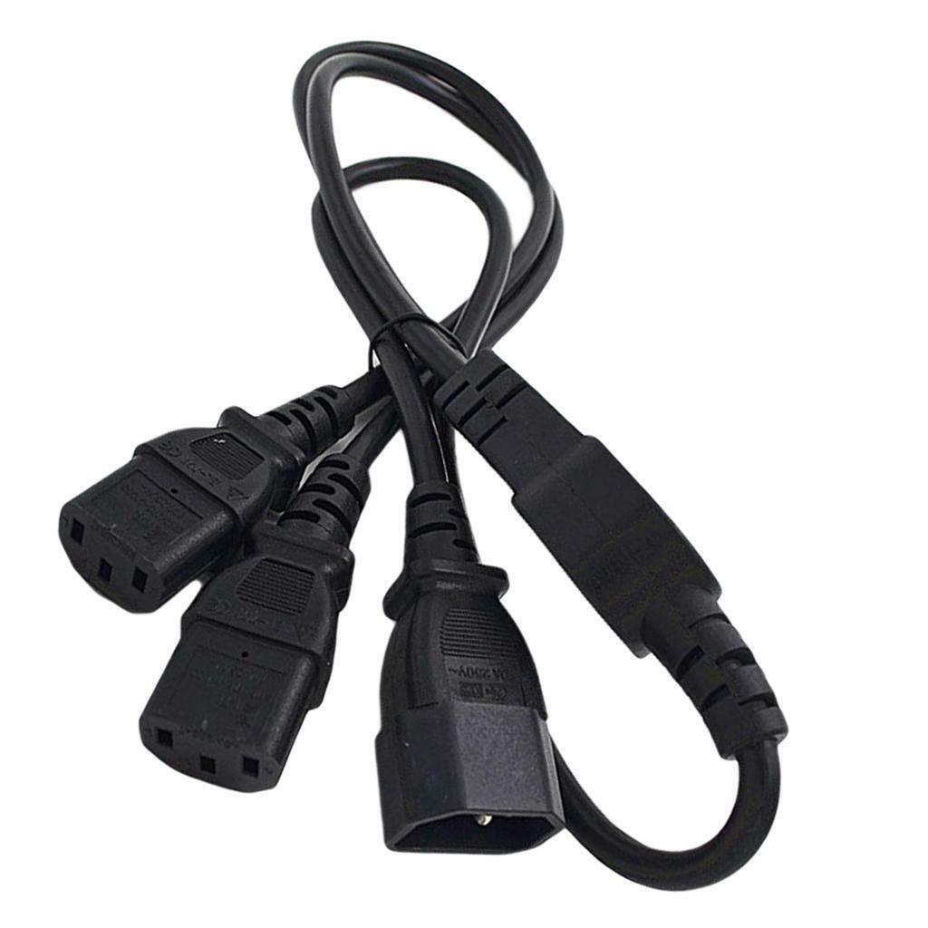 1m 10A IEC 320 C14 to 2 C13 AC  Cord Cable IEC320 for PDU UPS