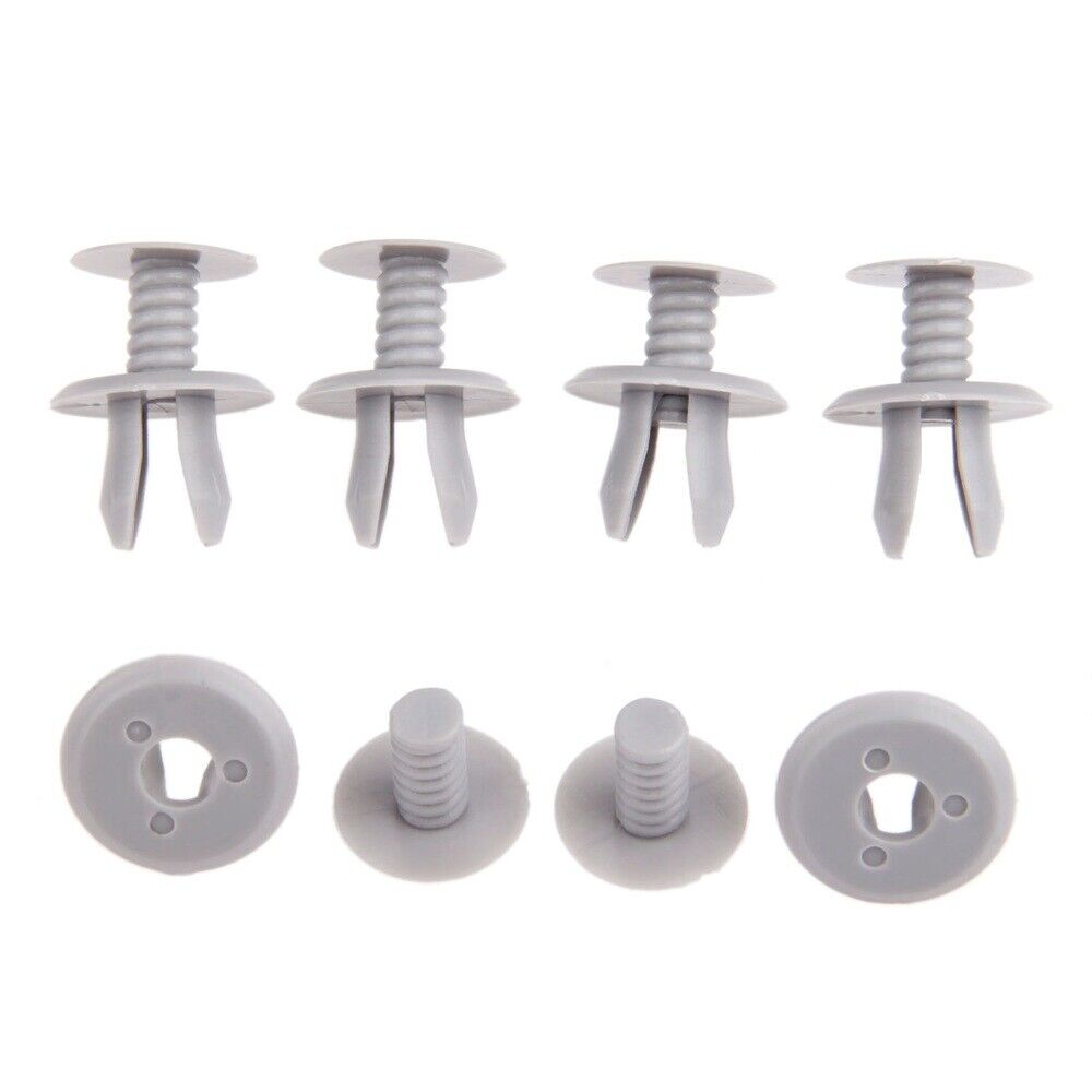 100 x Auto Gray Fastener Plastic Car Door Panel Clips for  T4 T5 Transporter