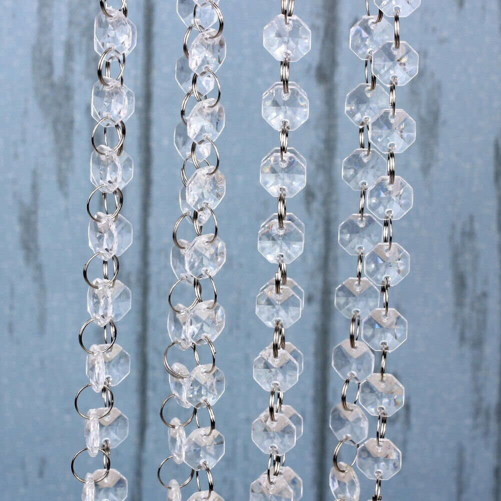 33 FT Crystal Clear Acrylic Bead Garland Chandelier Hanging wedding supplie