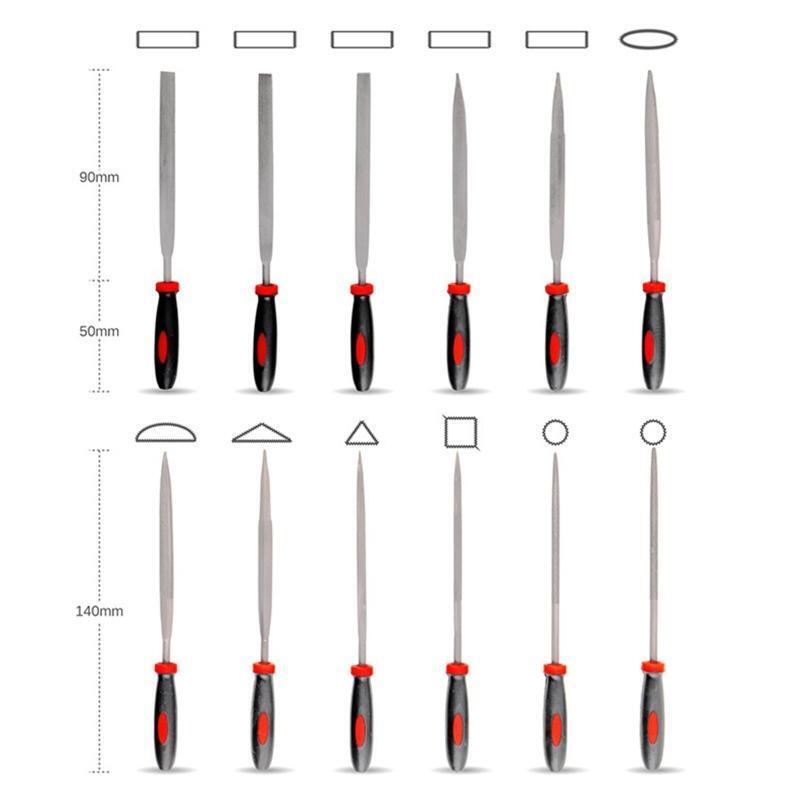 16 Pcs Flat/triangle/half-round/round Needle Files for DIY Woodworker Durable