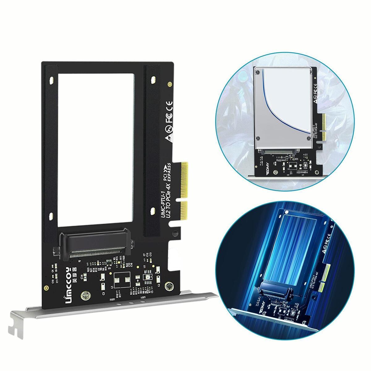 Riser Card PCI  U.2 Adapter Board  to SSD Converter
