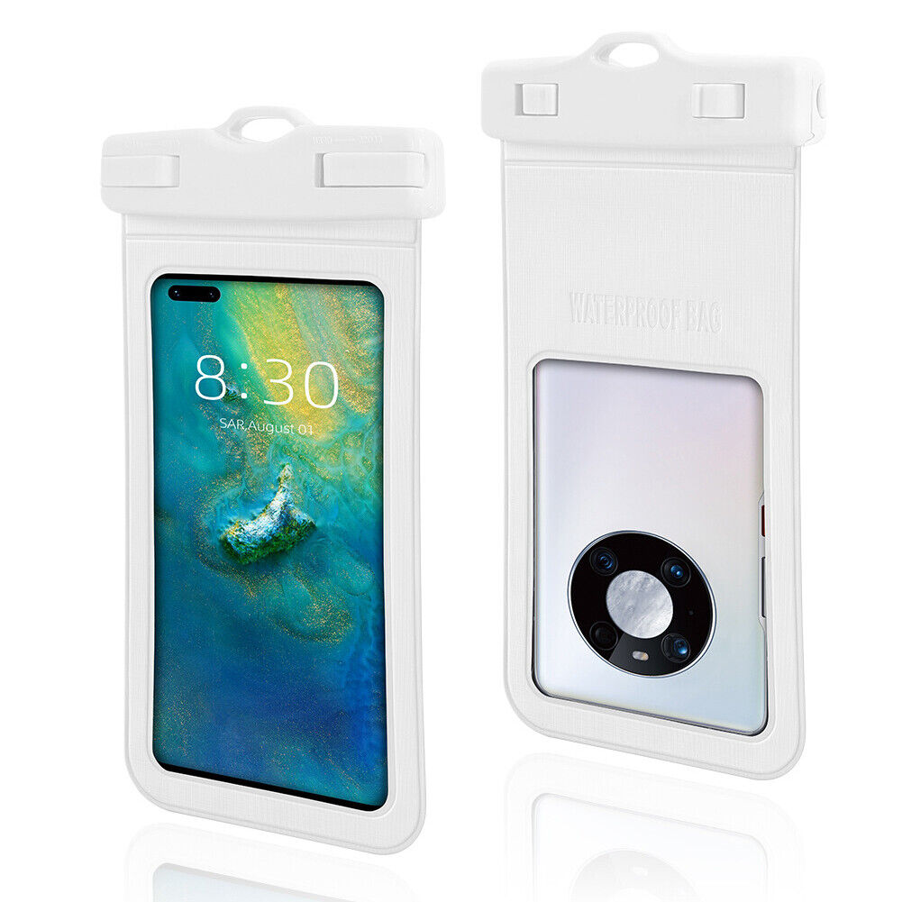 Waterproof Swimming Underwater Mobile Phone Protective Pouch Bag (White)