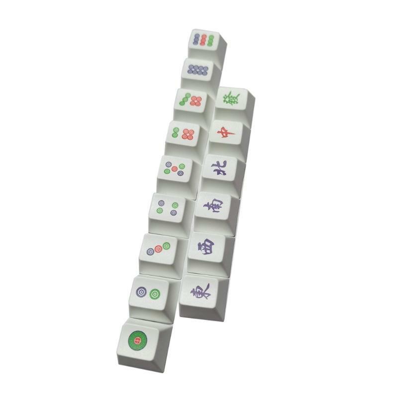 15Pcs PBT OEM Mahjong Keycap Dye Sublimation Keycap Mechanics Keyboard Key Caps