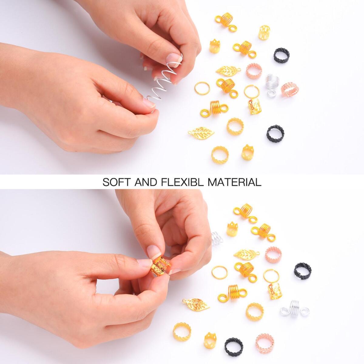 Dreadlock Accessories Jewelry Rings Hair Braids Dreadlocks for Photo Props