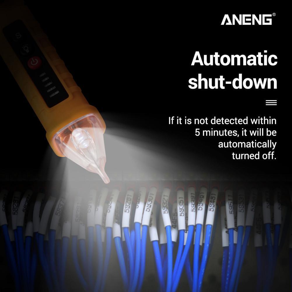 ANENG Digital AC 10V/48V/1000V Voltage Tester Pen Volt Detector (Yellow)