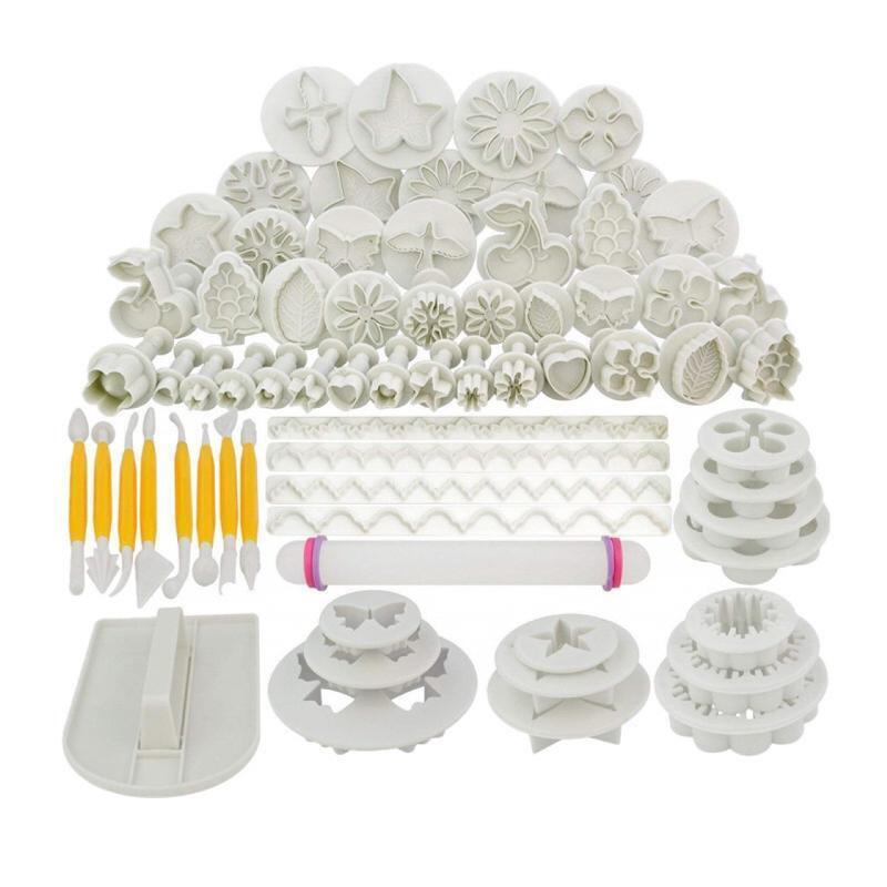 68 Pcs Cookie Mold Presses Mooncake Mold Baking Mold Rolling Pin Pastry Durable