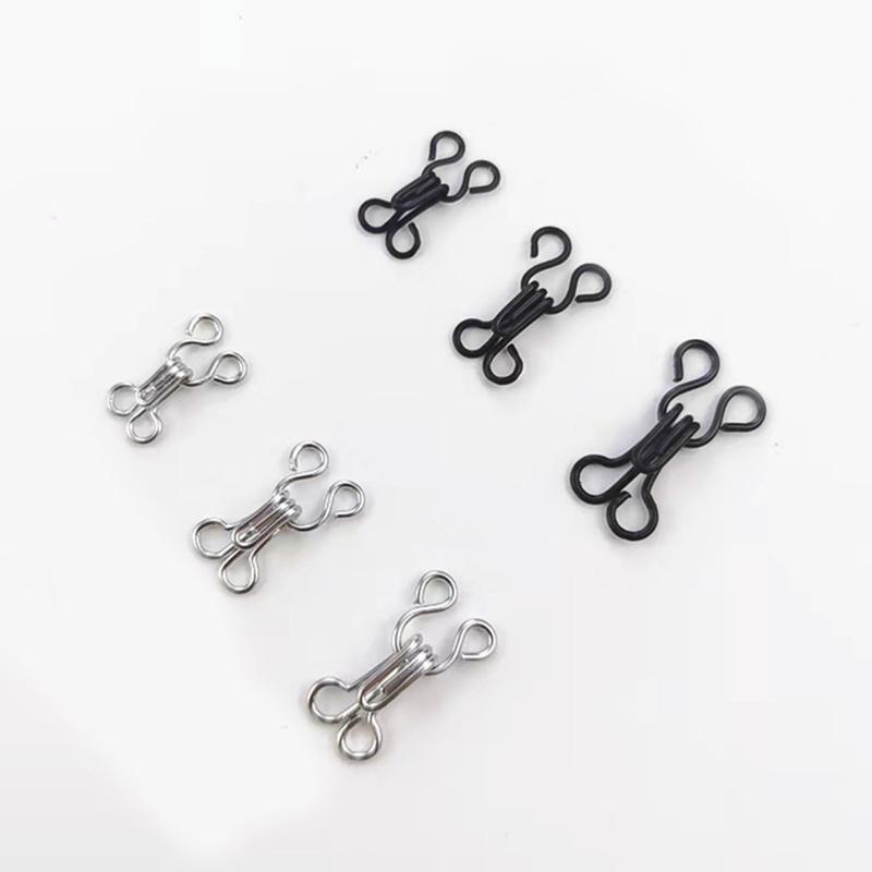 120 Sets Sewing Hooks & Eyes Closure for Bra Clothing Trousers Skirt Dress Pants