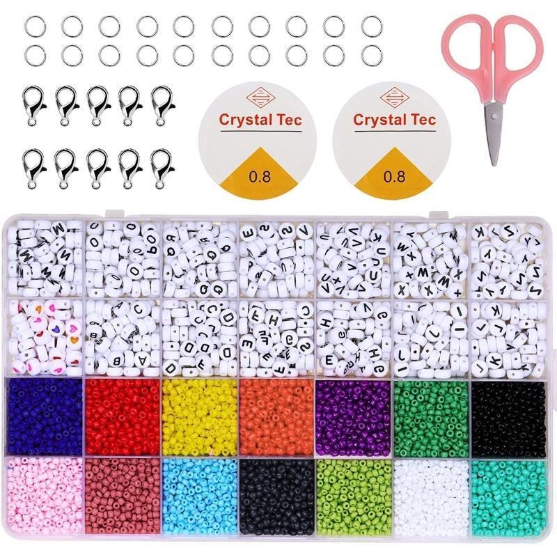 A-Z Acrylic Letter Alphabet Beads Kit DIY Bracelet Jewellery Making Accessories