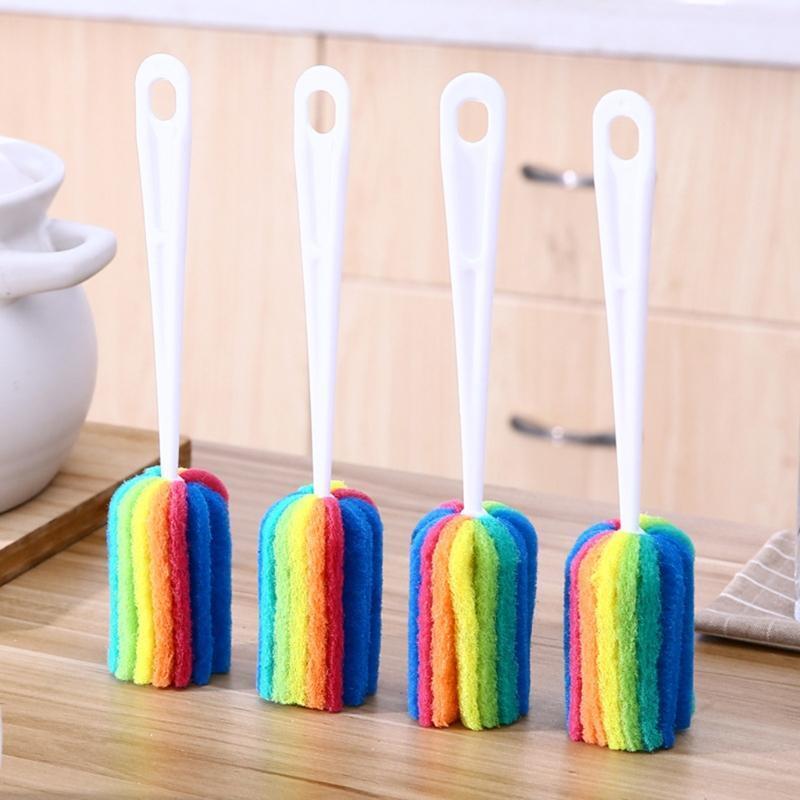 Water Bottle Cup Mug Cleaning Brush Scrubber with Long Handle Comfort Grip Brush