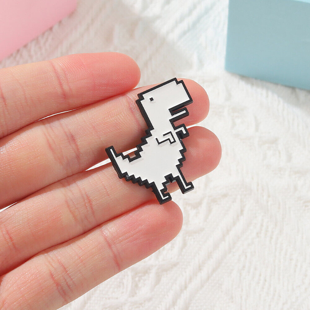 Cartoon Tyrannosaurus Dinosaur Enamel Brooch Bag Jacket Clothes Lapel Pins