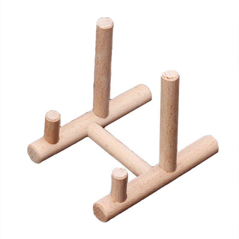 Wooden Tea Tray Cake Holder Stent Table Plate Shelf Photo Frame Rack Shop