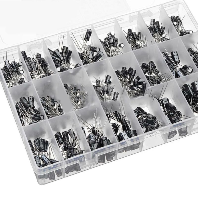 24 Values Electrolytic Capacitors 0.1uF - 1000uF 50V Capacitors Assortment Kit