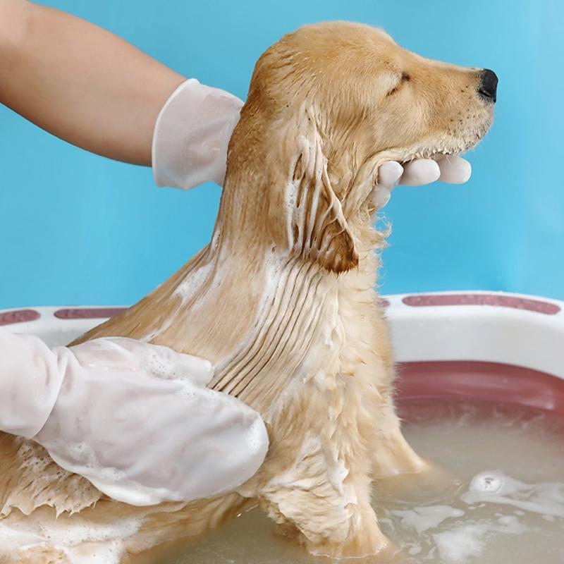 Dog Horse Cat Shedding Glove Bathing Massage Brush Clean Comb for Animals