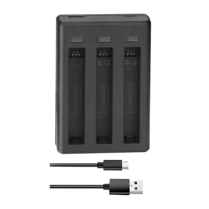 Battery Charger 3 Port Battery Charging Station Hub for 360 ONE X2 Panoramic