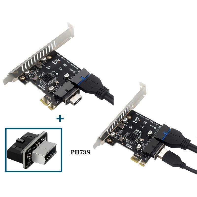 PCIE to USB 3.0 Adapter PCI Express 1X to USB 3.0 19/20Pin 2-Port Expansion Card