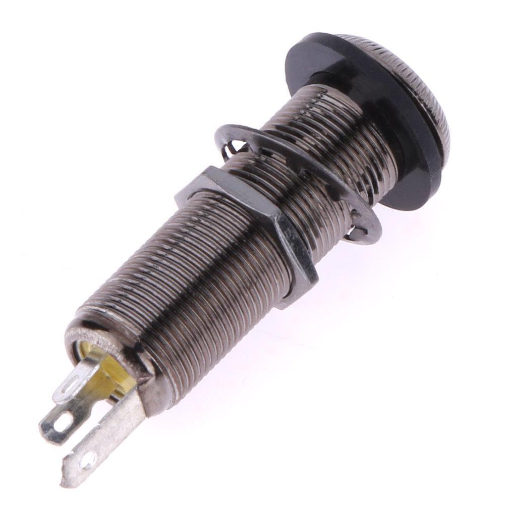 1pc Long Threaded Stereo Brown Copper Output Jack for Electric Guitar Bass