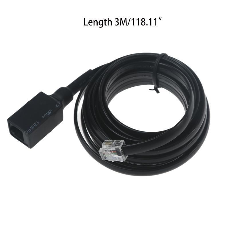 Mic Extension Cable 6 Pin 3 meters Black Cord for FTM-100DR FTM-400DR FTM-400XDR
