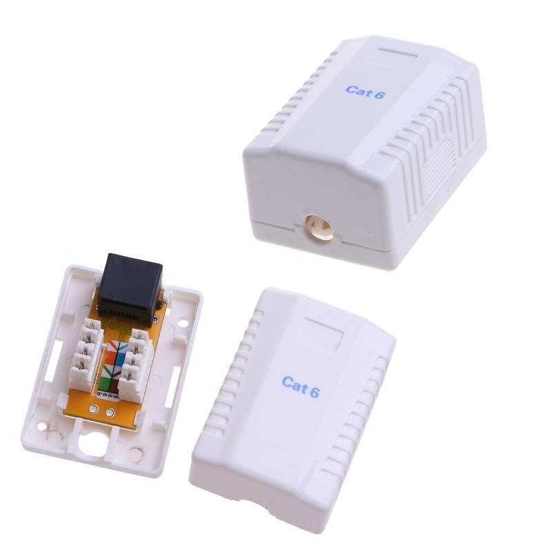 RJ45 Cat6 Keystone Jack Insert, 8P8C Punch Down Keystone Jack Adapter, White