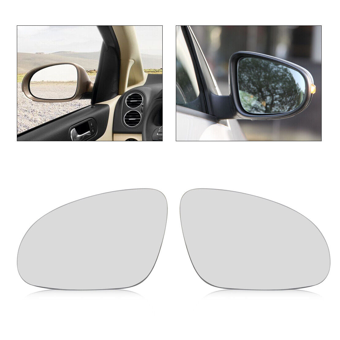 2X Left Right Wing Mirror Glass Heat Holder fit for Golf GTI Jetta Passat EOS Li