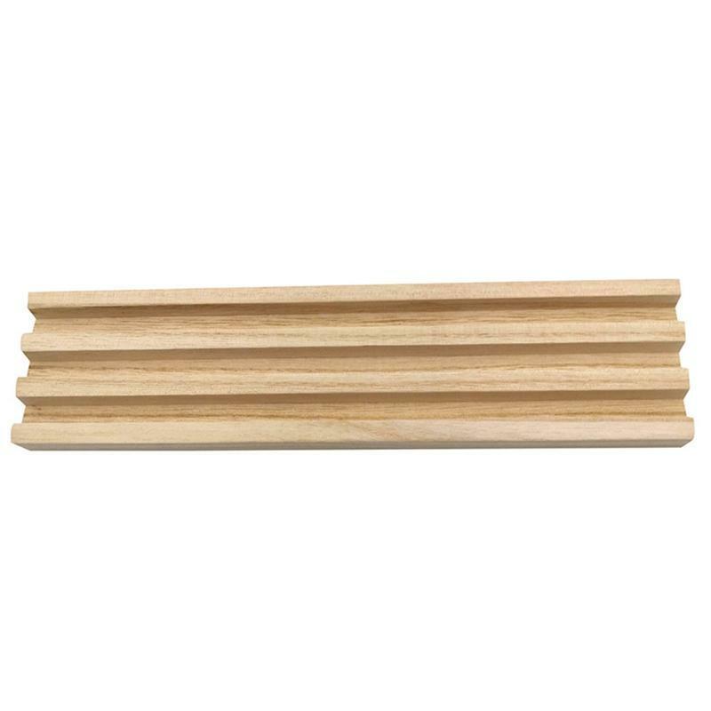 Wooden Domino Train Domino Trays  4 Solid Wood Domino Holders with Tilted