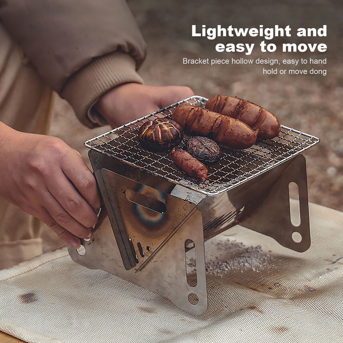Detachable Camping Grill Foldable Mini Stove Portable Folding BBQ Supply