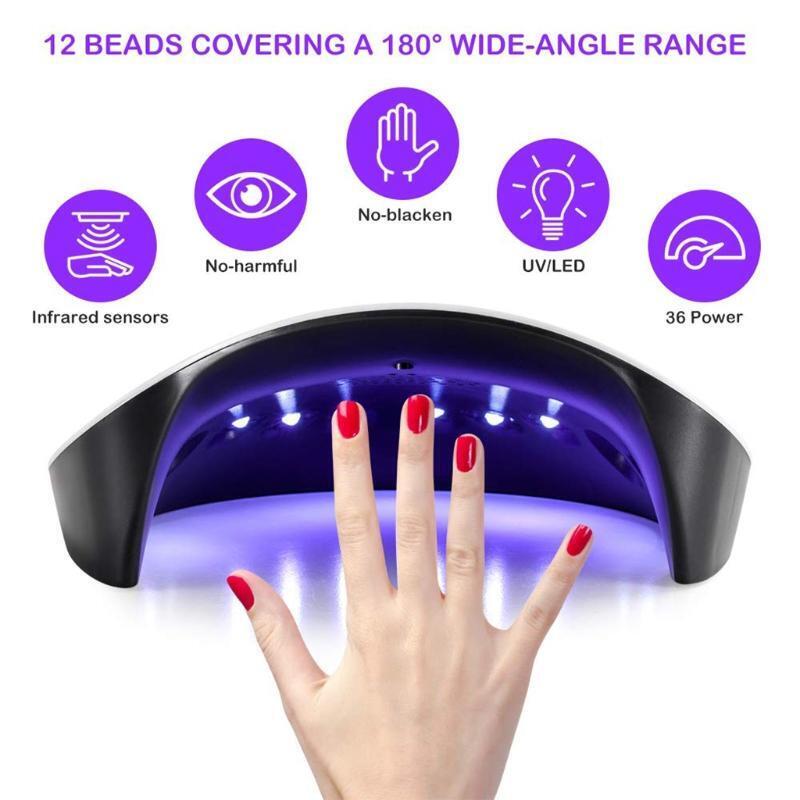 USB Nail Dryer 36W UV Nail Lamp LED for UV Gel Nail Gel Polish Nail Art Tool