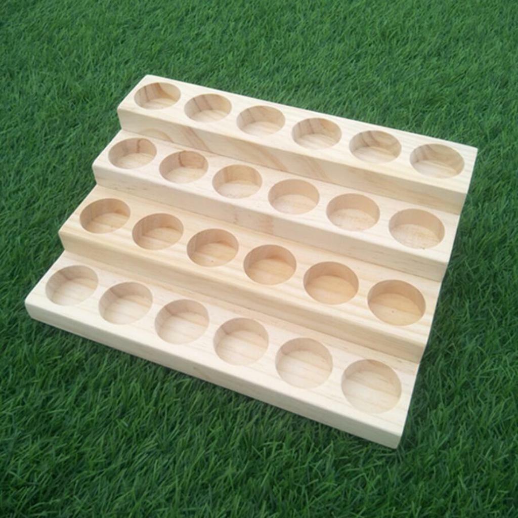 1 Pcs Handmade Wooden Essential Oil Display Rack Tray Aromatherapy Oil Organizer