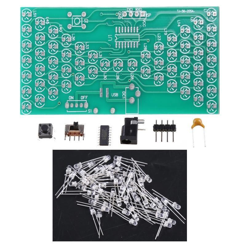 Electric Production Kits Precise with LED Lamps Double Layer PCB Board 84x40mm