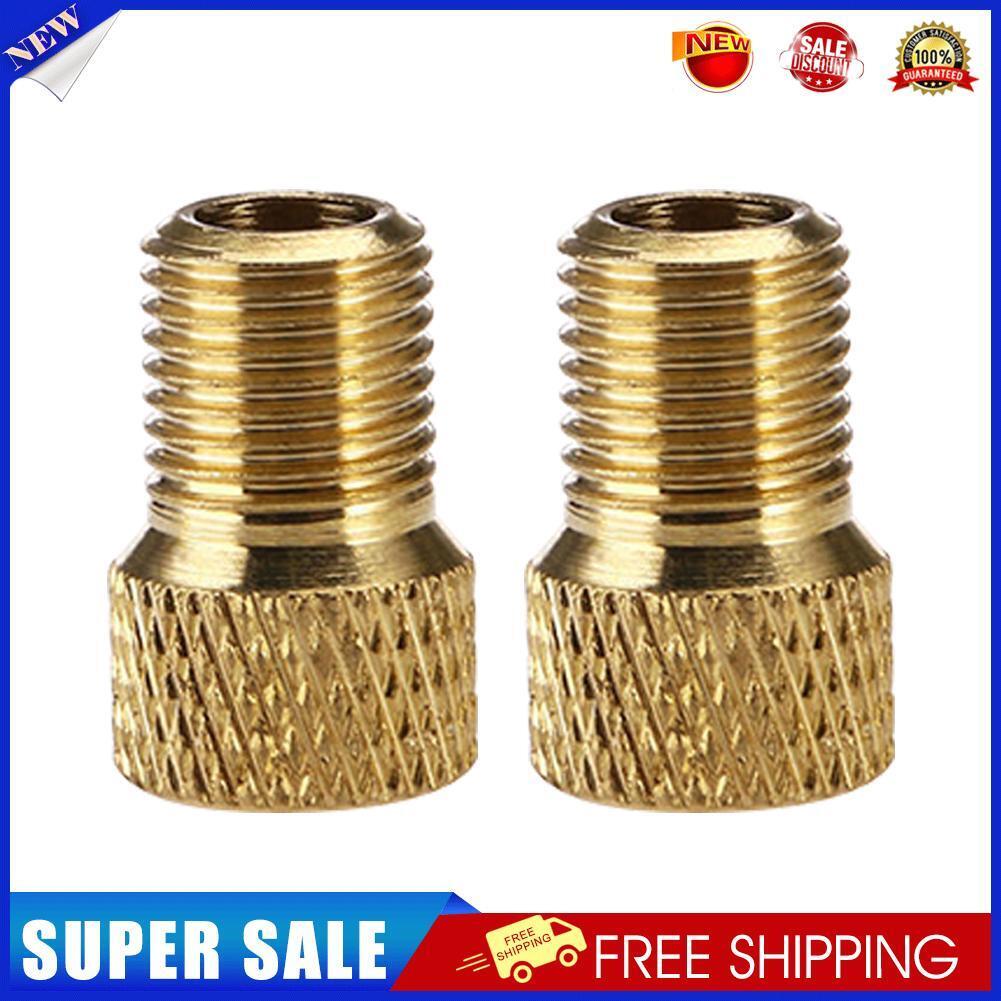 2x Presta to Schrader Bike Valve Adapters Bicycle Pump Gas Nozzle Tube Tool