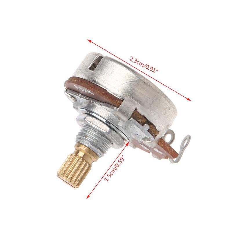 B250K Potentiometer Splined Pot Electric Guitar Bass Effect Amp Tone Volume