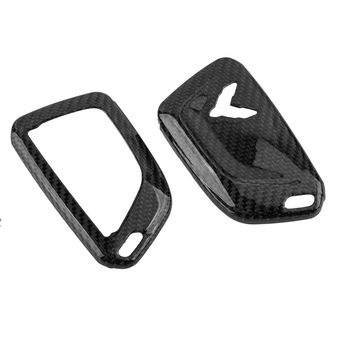 Carbon Fiber Key Fob Key Cover Case Fit for Chevrolet Corvette C8 Coupe 2021