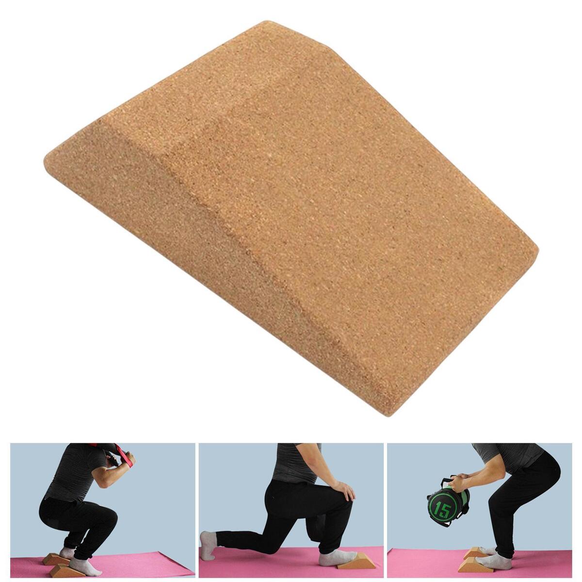 Cork Squat Wedge Block Exercise Brick Slant Board for Indoor Yoga