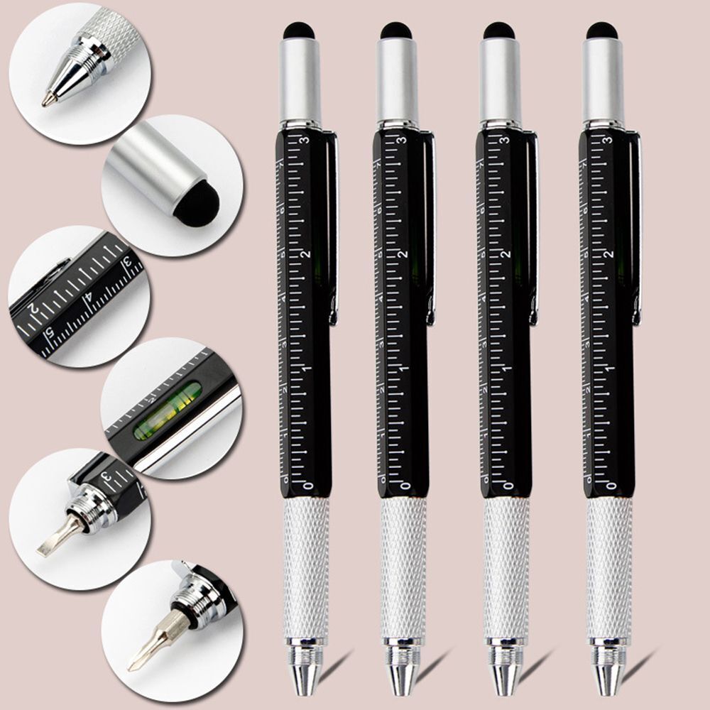 Spirit Level Ballpoint Pen Multi-functional Pen Ruler Gadgets Capacitive Pen
