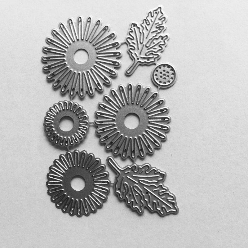 Sunflowers Metal Cutting Dies Stencil Scrapbooking DIY Album Stamp Paper Emboss