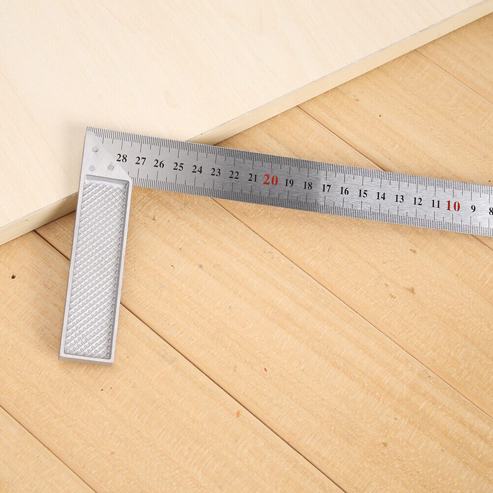 300mm Aluminum Alloy Square Ruler 90 Degree Right Angle Turning Ruler Gauge