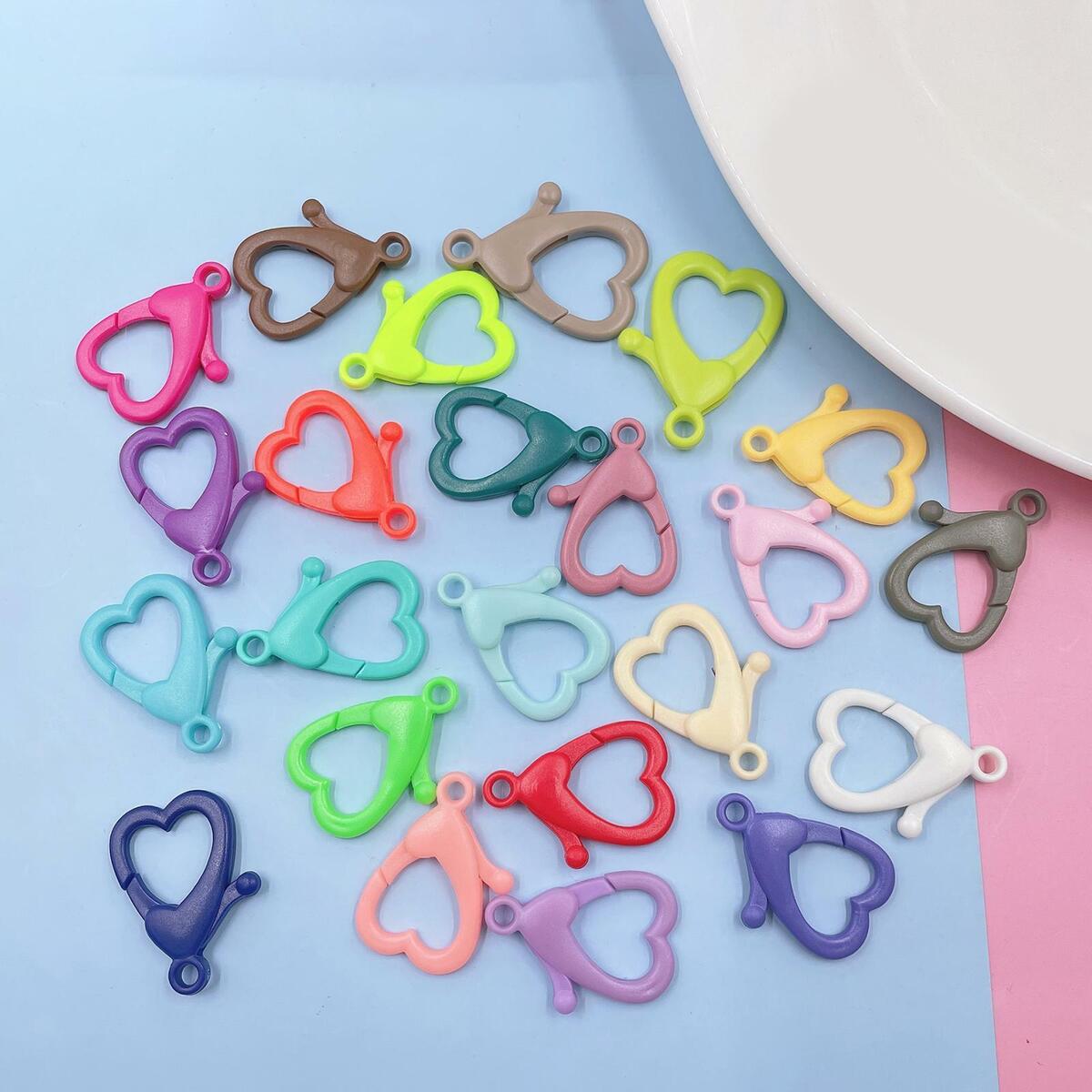 100pcs Plastic Colorful  Claw Clasps Hook  for Jewelry Making