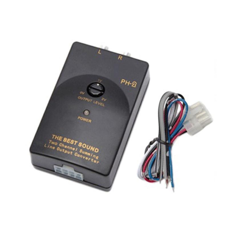 Car Stereo-High to Low Line RCA-Speaker Level Output Converter Cable Adapter