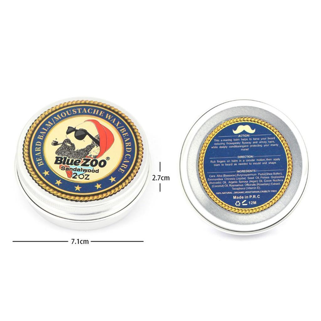 3x Beard Balm Leave-In Taming Styling Conditioner Moustache Wax Moisturizing